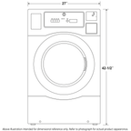 GE Commercial Front Load Electric Dryer, 7.7 cu. ft., Standalone (VFD31ESSRWW) – view 8