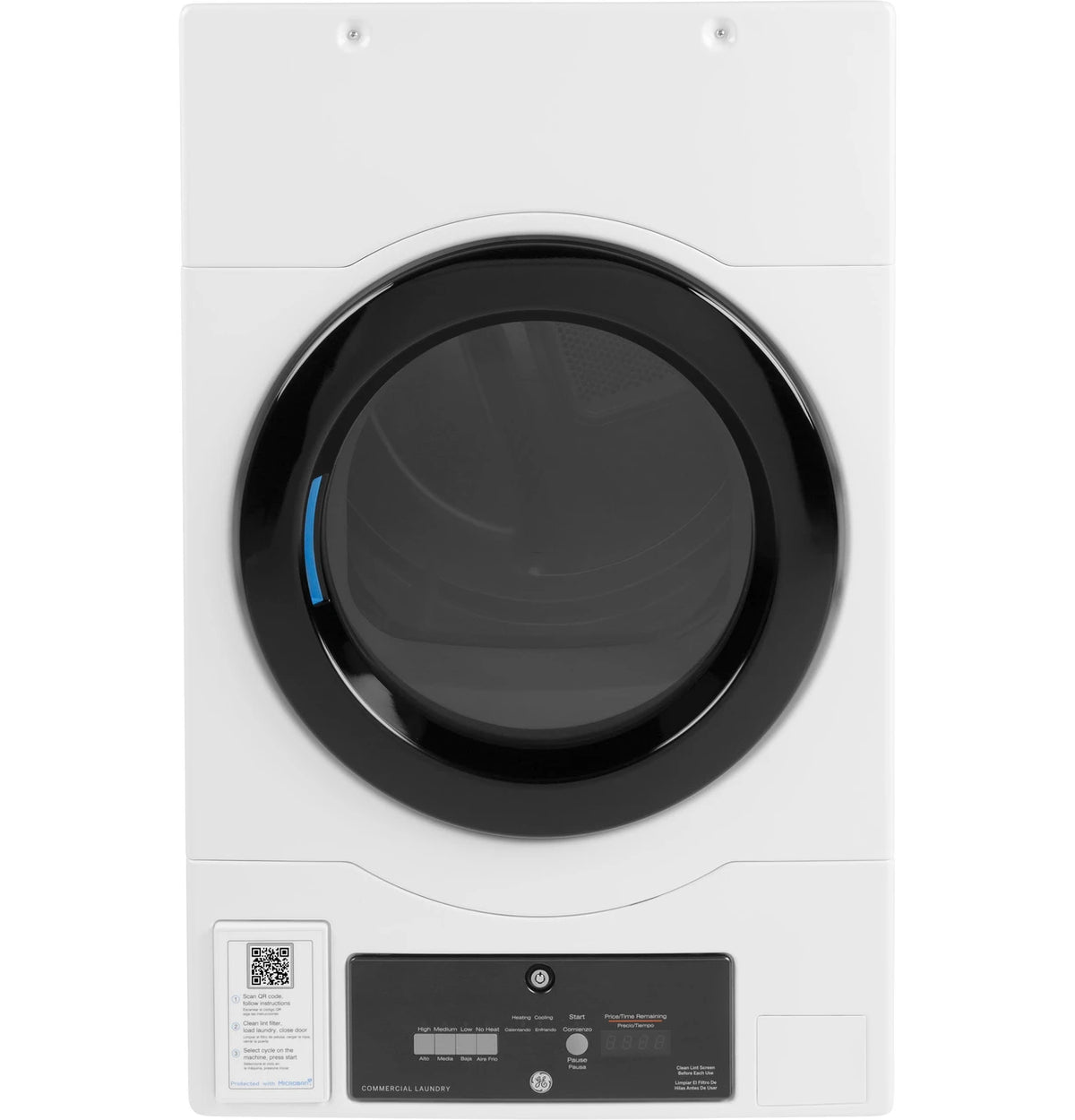 GE Commercial Front Load Electric Dryer, 7.7 cu. ft., Stacking (VFD31EDSRWW)