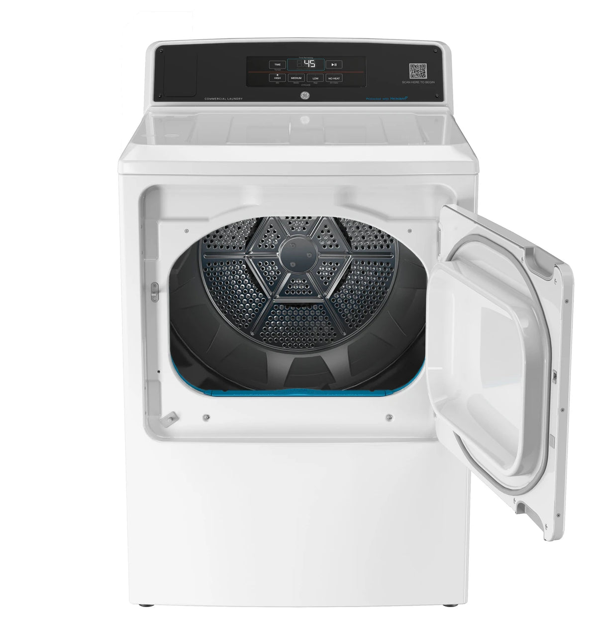 GE Commercial Top Load Gas Dryer, 7.4 cu. ft., Multipay (VTD56GASVWB) – view 4