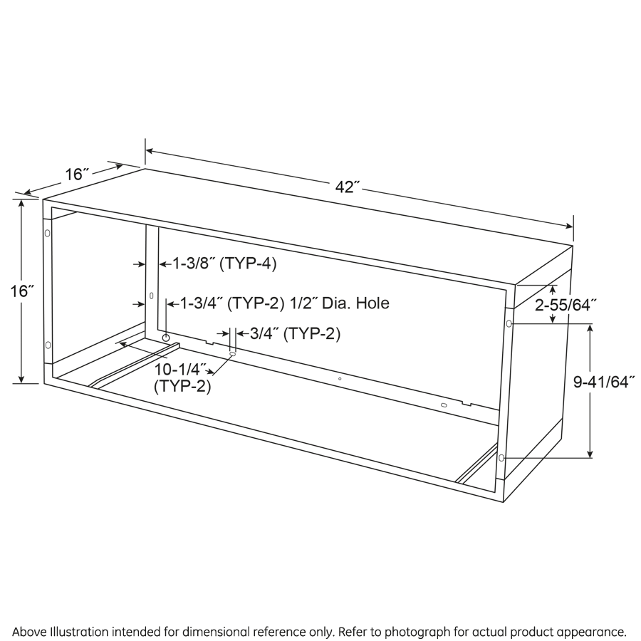 GE Zoneline® Quick Snap Wall Sleeve, 16" Extended Depth (RAB8116B) – view 6