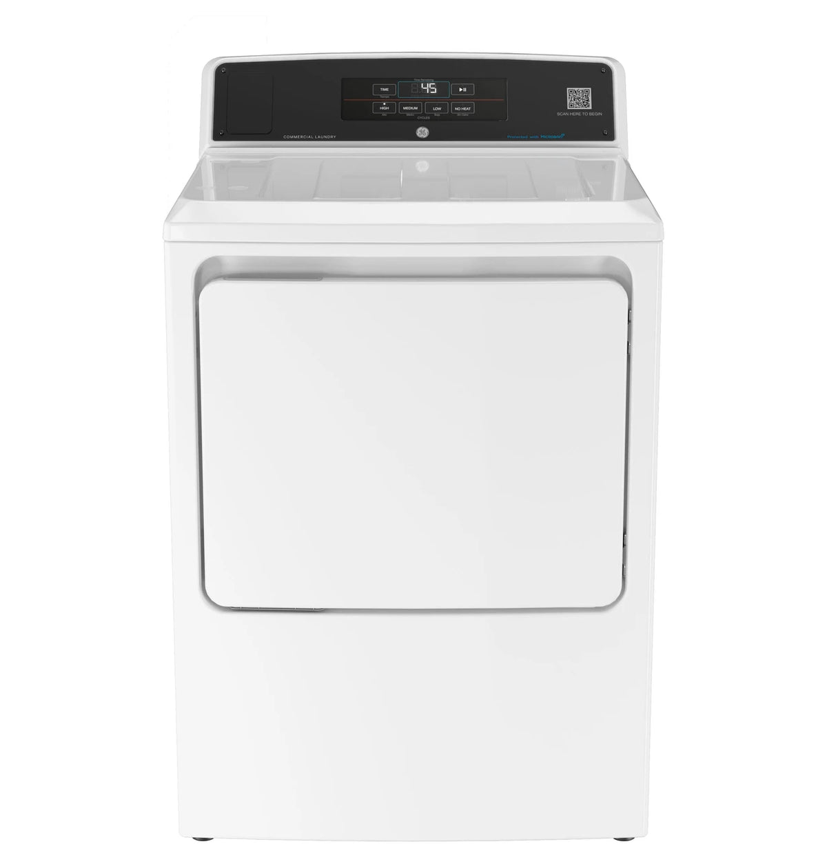 GE Commercial Top Load Gas Dryer, 7.4 cu. ft., Multipay (VTD56GASVWB)