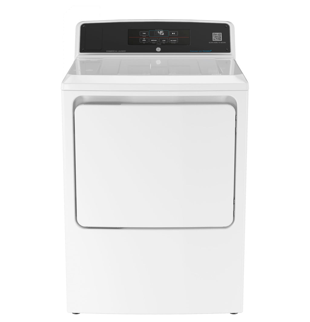 GE Commercial Top Load Electric Dryer, 7.4 cu. ft., Multipay (VTD56EASVWB)
