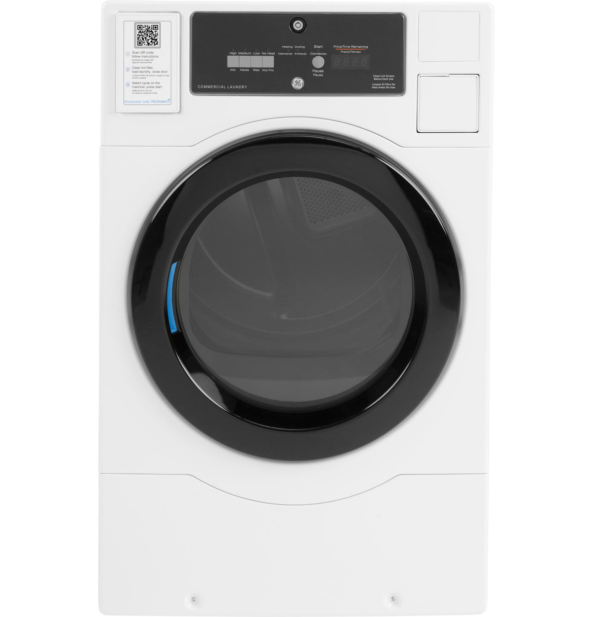 GE Commercial Front Load Gas Dryer, 7.7 cu. ft., Standalone (VFD31GSSRWW)