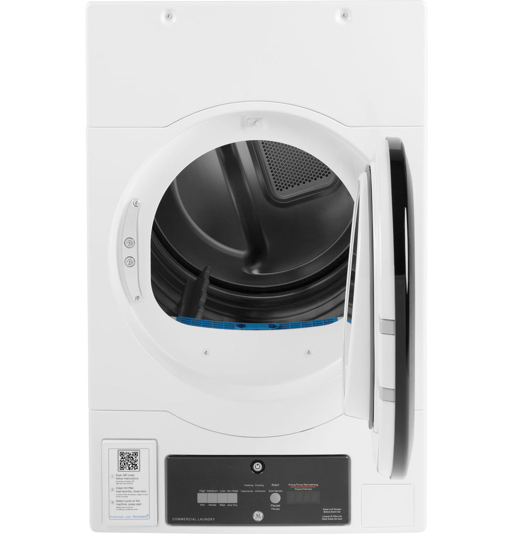 GE Commercial Front Load Electric Dryer, 7.7 cu. ft., Stacking (VFD31EDSRWW) – view 4