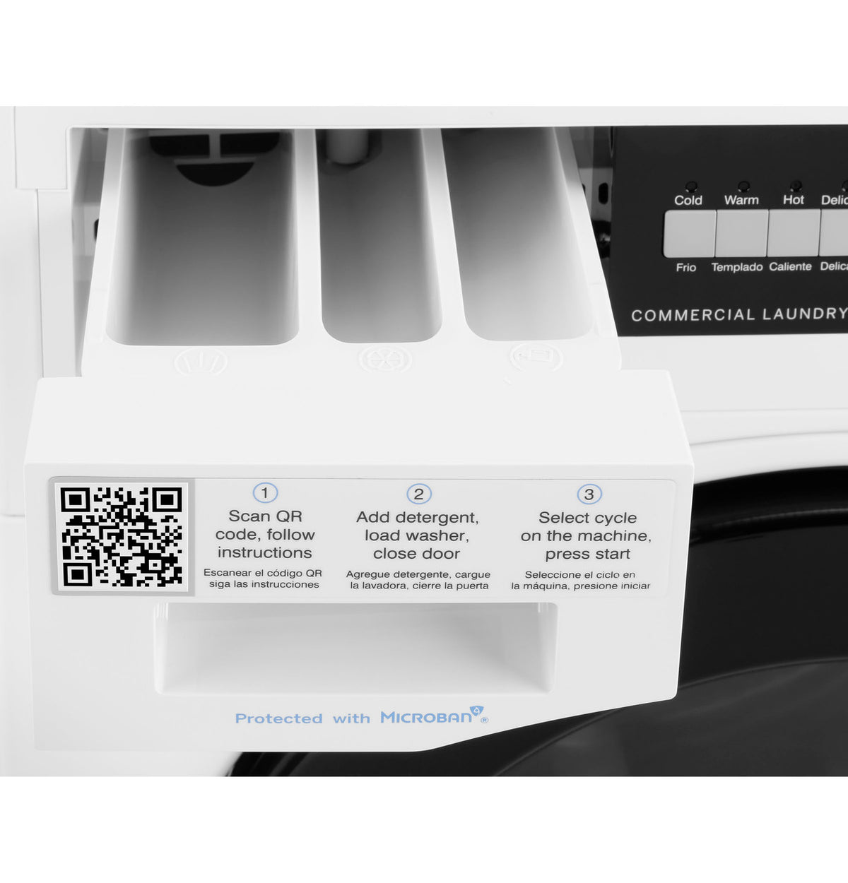 GE Commercial Front Load Washer, 22 lb. (3.5 cu. ft.) (VFW310SSRWW) – view 5