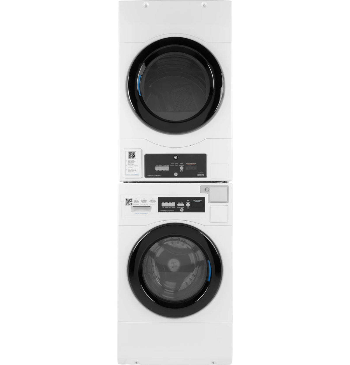 GE Commercial Front Load Electric Dryer, 7.7 cu. ft., Stacking (VFD31EDSRWW) – view 5