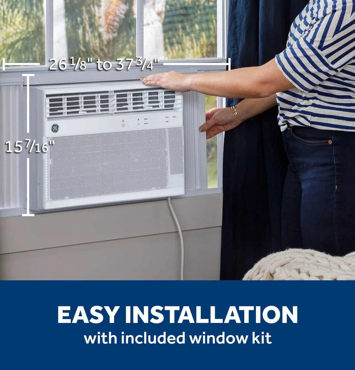 GE 14,000 BTU Smart Window Air Conditioner, 115 Volt, up to 700 sq. ft. (AWCS14WWA) – view 8