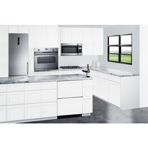 Summit 2-Drawer All-Refrigerator, ADA Compliant (Panels Not Included), 24" Wide, Black (ASDR2414PNR)