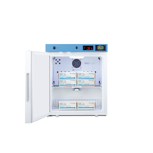 Summit Compact Medical Refrigerator, Certified to NSF/ANSI 456 Vaccine Storage Standard, 19" Wide, White (ACR161WNSF456LHD)