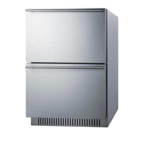 Summit 2-Drawer All-Freezer, ADA Compliant, 24" Wide, Stainless Steel (ADFD243CSS)