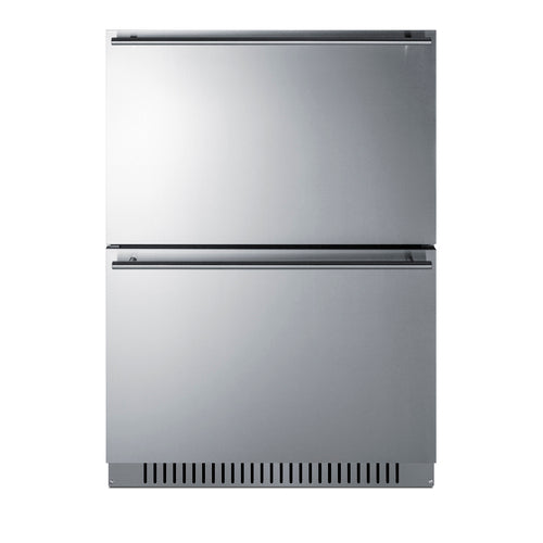 Summit 2-Drawer All-Freezer, ADA Compliant, 24" Wide, Stainless Steel (ADFD243CSS)