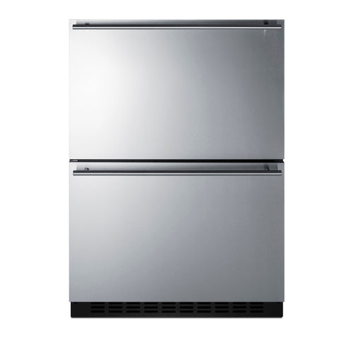 Summit 2-Drawer All-Freezer (Panels Not Included), 24" Wide, Black (ADFD243PNR)