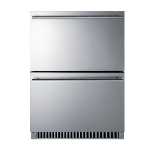 Summit 2-Drawer All-Freezer, ADA Compliant, 24" Wide, Stainless Steel (ADFD2D24)