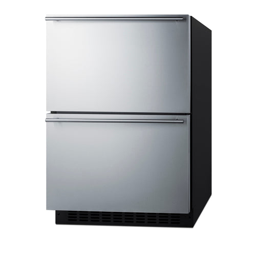 Summit 2-Drawer All-Refrigerator, ADA Compliant, 24" Wide, Black (ADRD241)