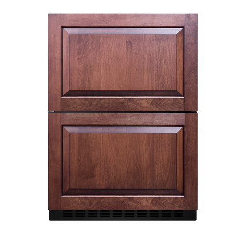 Summit 2-Drawer All-Refrigerator, ADA Compliant (Panels Not Included), 24" Wide, Black (ADRD241PNR)