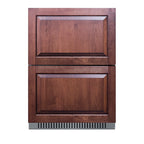 Summit 2-Drawer Refrigerator-Freezer, ADA Compliant, 24" Wide, Stainless Steel (ADRF244CSS)