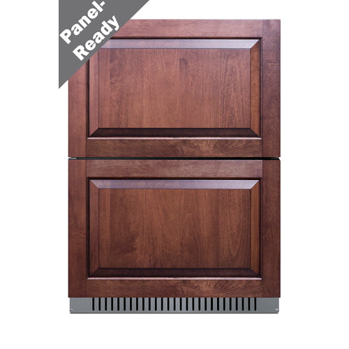 Summit 2-Drawer Refrigerator-Freezer, ADA Compliant, 24" Wide, Stainless Steel (ADRF244CSS)