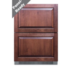 Summit 2-Drawer Refrigerator-Freezer, ADA Compliant, 24" Wide, Stainless Steel (ADRF244CSS)