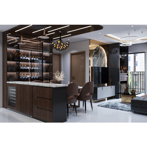Summit Combination Wine Cellar & 2-Drawer Refrigerator , ADA Compliant (Panel Not Included), 36" Wide, Black (ADRWC36PNR)