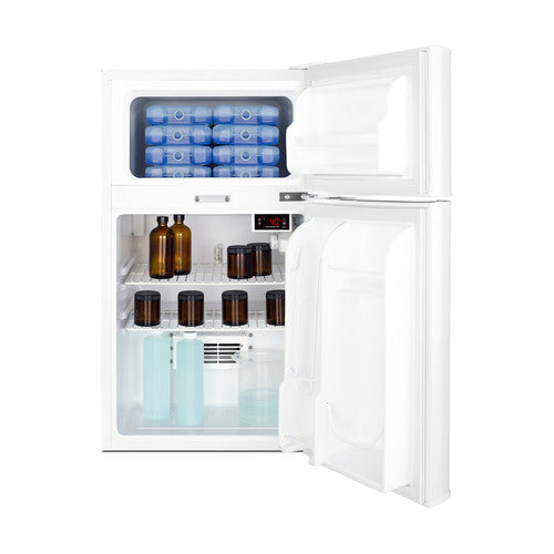 Summit General Purpose Refrigerator-Freezer, 19" Wide, White (AGP34RFLCAL)