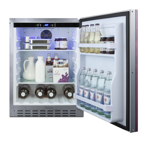 Summit 24" Built-In Outdoor Refrigerator, ADA Compliant, Stainless Steel (AL55OSCSSIF)
