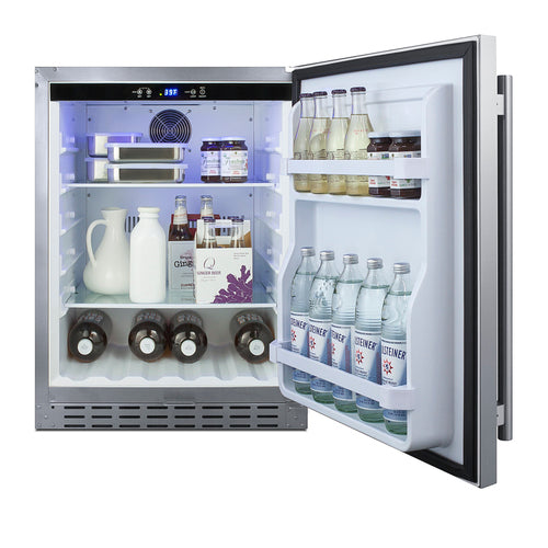 Summit 24" Built-In Outdoor Refrigerator, ADA Compliant, Stainless Steel (AL55OSCSS)