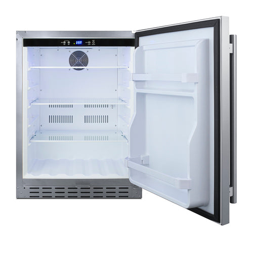 Summit 24" Built-In Outdoor Refrigerator, ADA Compliant, Stainless Steel (AL55OSCSS)