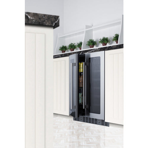 Summit 24" Built-In Wine/Beverage Center, ADA Compliant, Stainless Steel (ALFD24WBVCSS)