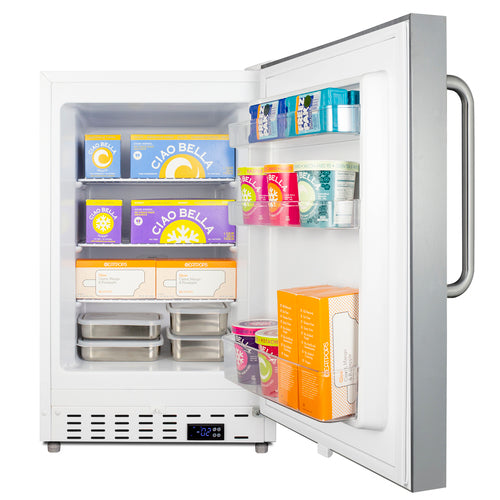 Summit Built-In All-Freezer, ADA Compliant, 21" Wide, Stainless Steel (ALFZ36CSS)