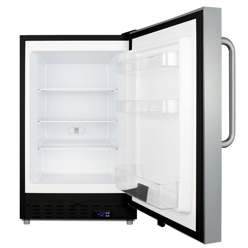 Summit Built-In All-Freezer, ADA Compliant, 21" Wide, Stainless Steel (ALFZ37BCSS)