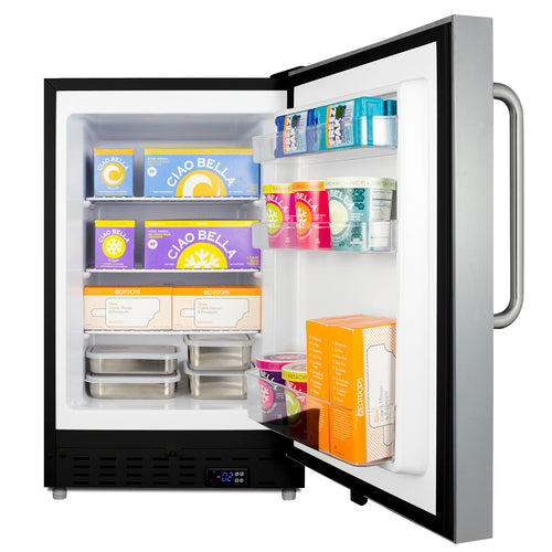 Summit Built-In All-Freezer, ADA Compliant, 21" Wide, Black (ALFZ37BSSTB)