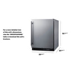 Summit Built-In All-Freezer, ADA Compliant, 24" Wide, Stainless Steel (ALFZ51CSS)