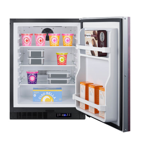 Summit Built-In All-Freezer, ADA Compliant (Panel Not Included), 24" Wide, Black (ALFZ51IF)