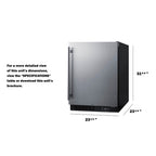 Summit Built-In All-Freezer, ADA Compliant, 24" Wide, Black (ALFZ51)
