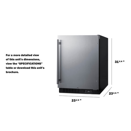 Summit Built-In All-Freezer, ADA Compliant, 24" Wide, Black (ALFZ51)