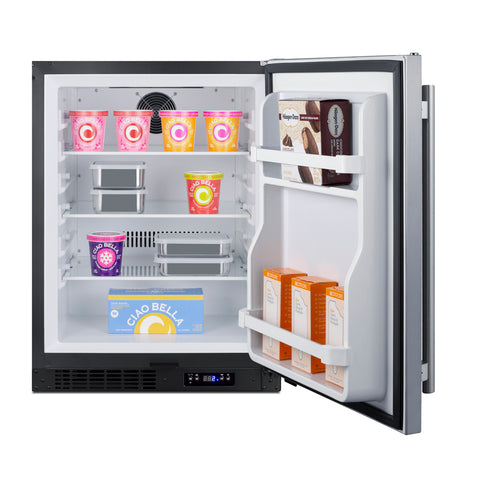 Summit Built-In All-Freezer, ADA Compliant, 24" Wide, Stainless Steel (ALFZ51CSS)
