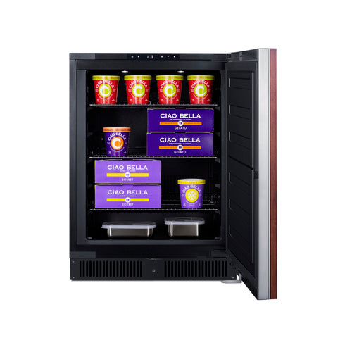 Summit Built-In All-Freezer, ADA Compliant (Panel Not Included), 24" Wide, Black (ALFZ53IF)