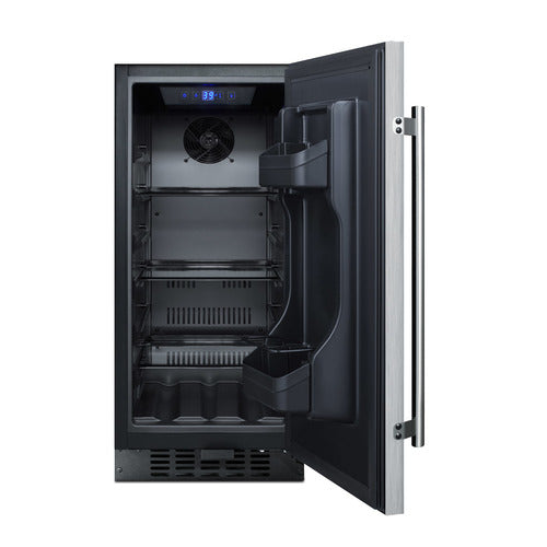 Summit Outdoor All-Refrigerator, 15" Wide, Black (SPR316OS)