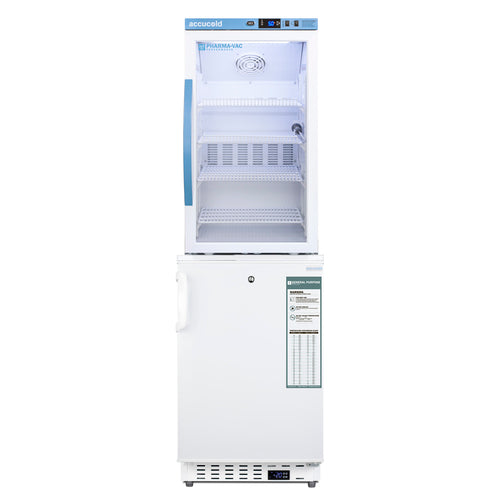 Summit Vaccine Refrigerator/Freezer Combination, 20" Wide, White (ARG3PV-ADA305AFSTACK)