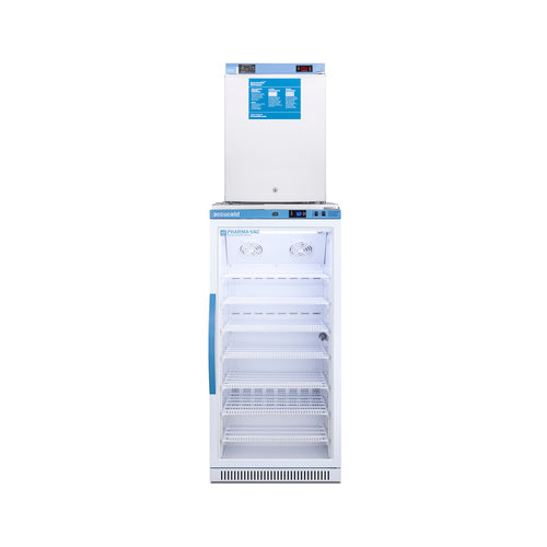 Summit All-Refrigerator/All-Freezer Combination, 24" Wide, White (ARG8PV-FS30LSTACKMED2)