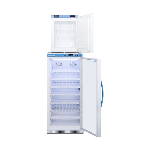 Summit All-Refrigerator/All-Freezer Combination, 24" Wide, White (ARG8PV-FS30LSTACKMED2)
