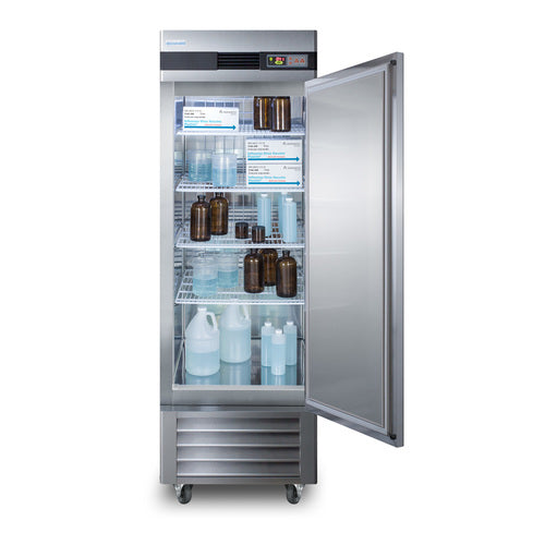 Summit 23 Cu.Ft. Upright Pharmacy Refrigerator, Stainless Steel (ARS23ML)