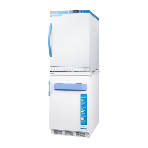 Summit All-Refrigerator/All-Freezer Combination, 24" Wide, White (ARS6PV-VT65MLSTACKMED2)