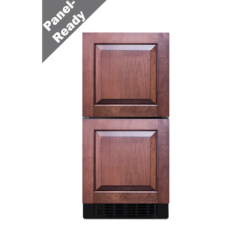 Summit 2-Drawer All-Refrigerator, ADA Compliant (Panels Not Included), 15" Wide, Stainless Steel (ASDR1524PNR)