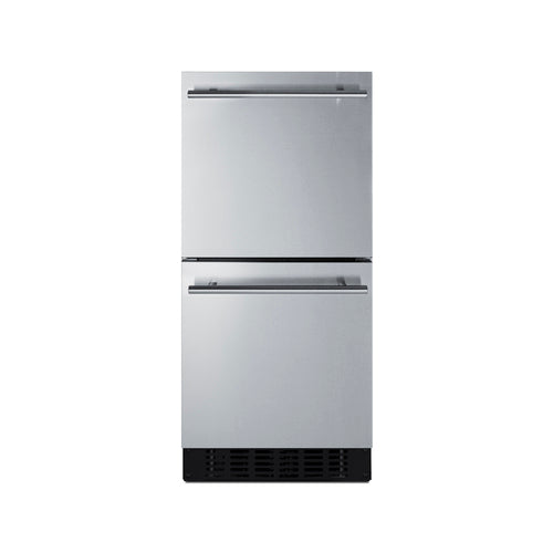 Summit 2-Drawer All-Refrigerator, ADA Compliant, 15" Wide, Black (ASDR1524)