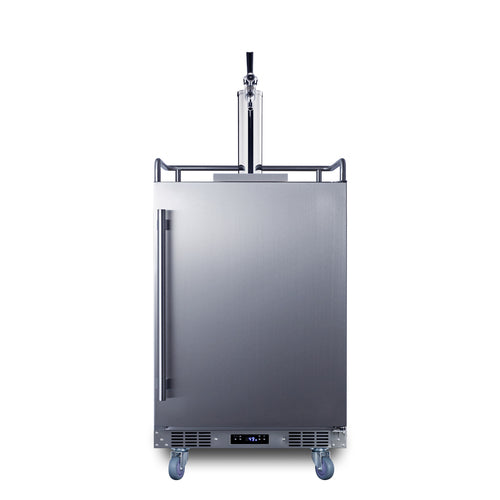 Summit Built-In Outdoor Commercial Beer Kegerator, 24" Wide, Stainless Steel (BC74OSCOM)