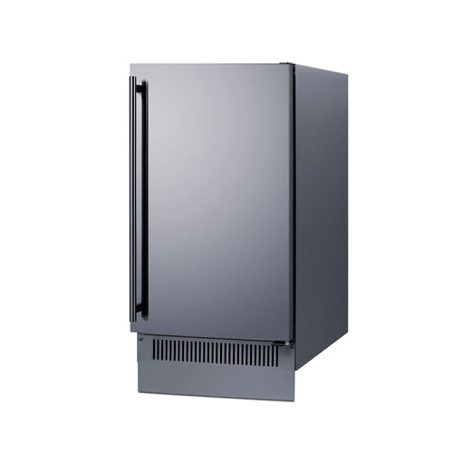 Summit Outdoor Clear Icemaker, 18" Wide, Stainless Steel (BIM182OS)