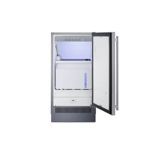 Summit Clear Icemaker, 18" Wide, Stainless Steel (BIM182)