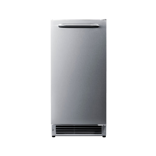 Summit 25 lb. Drain-Free Outdoor Icemaker, ADA Compliant, Stainless Steel (BIM27OSADA)