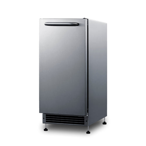 Summit 25 lb. Drain-Free outdoor Icemaker, Stainless Steel (BIM271OS)